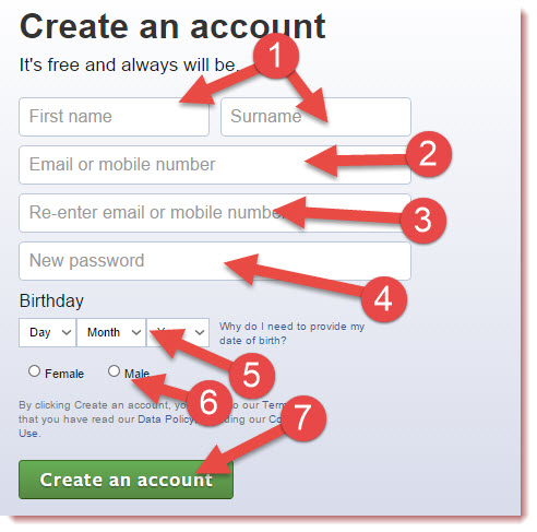 create facebook account now