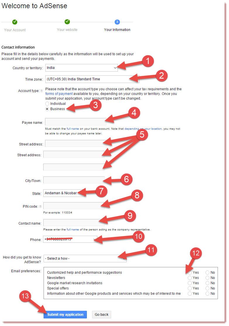 AdSense sign up forum