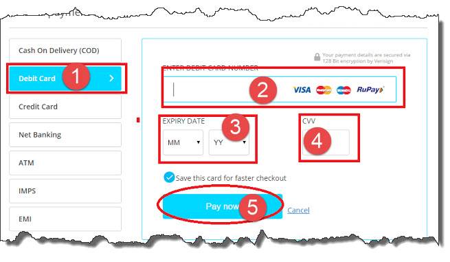 debit card information