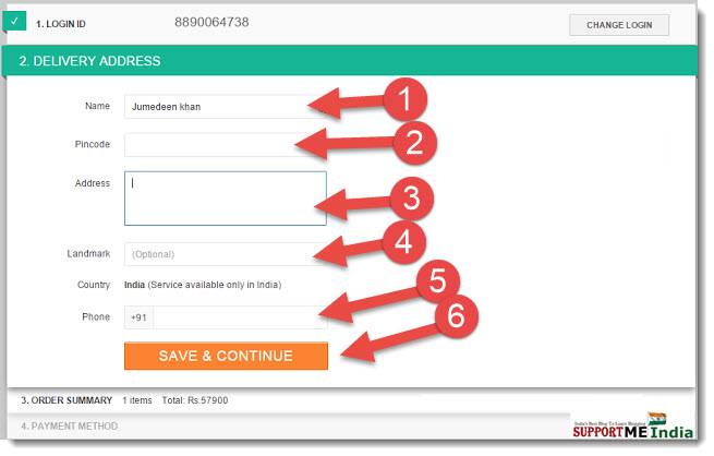 payment details