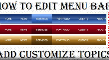 Blogger Menu Bar Editing