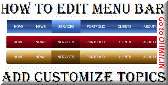 Blogger Menu Bar Editing