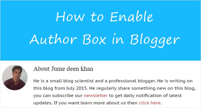 How to enable author blox in blogger