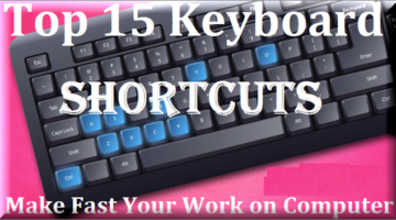 Top 15 keyboard shortcutes