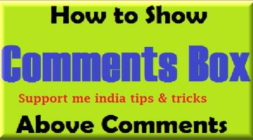 Use comment box above all comments