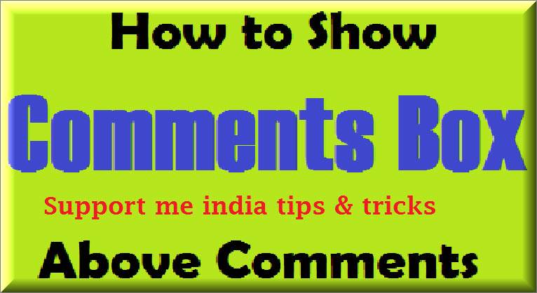 Use comment box above all comments