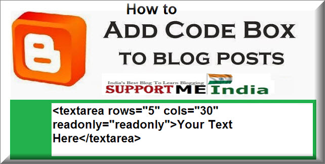add code box in blogger post