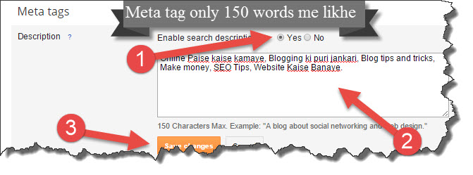 add meta description only 150 words