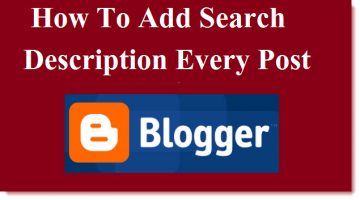 add search description to blogger every post