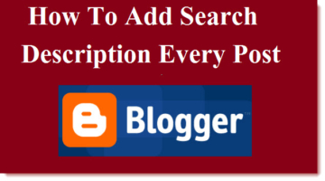 add search description to blogger every post