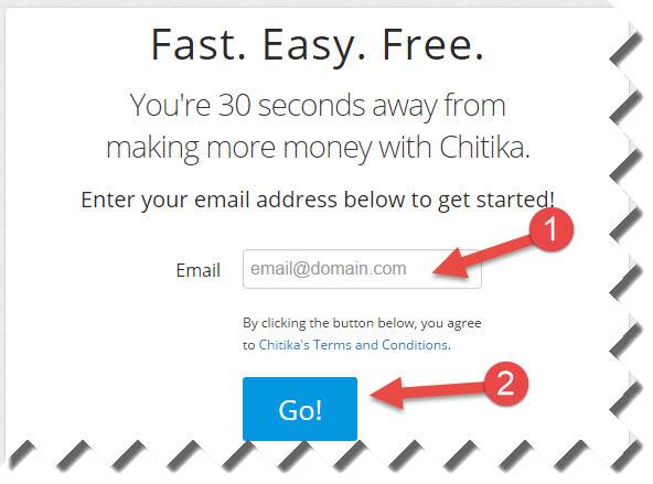 chitika sign up