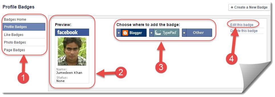 create facebook widget