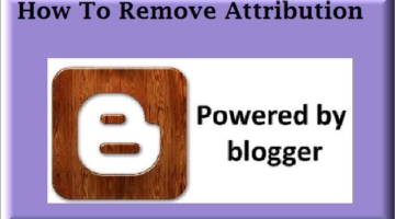 how to remove powered by blogger