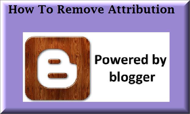 how to remove powered by blogger