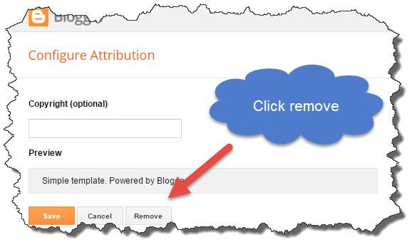 remove powered by blogger