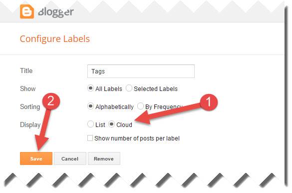 select label in blogger layout