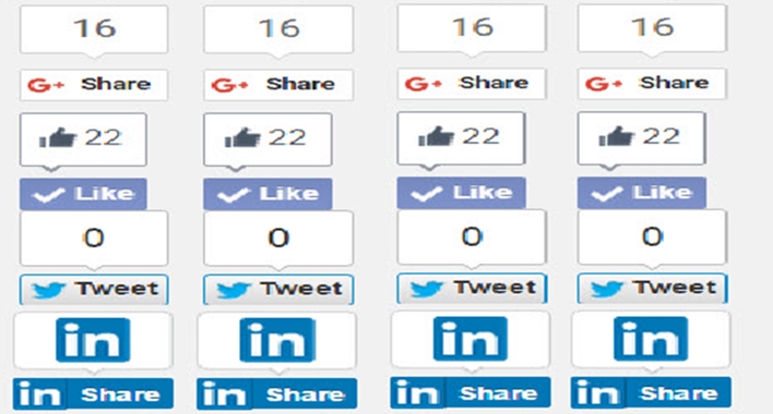 floating social share button