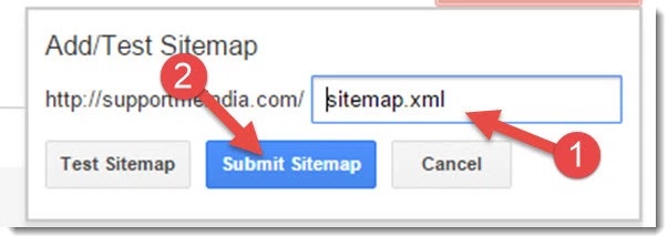 add sitemap url