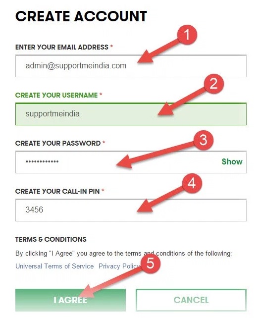 godaddy sign up information