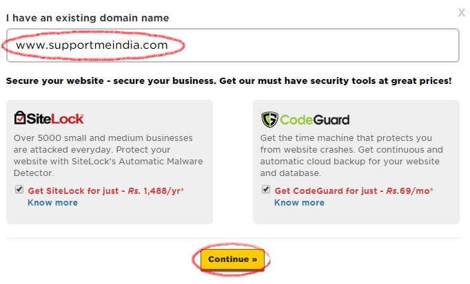 Add Your Domain for Buy Hosting