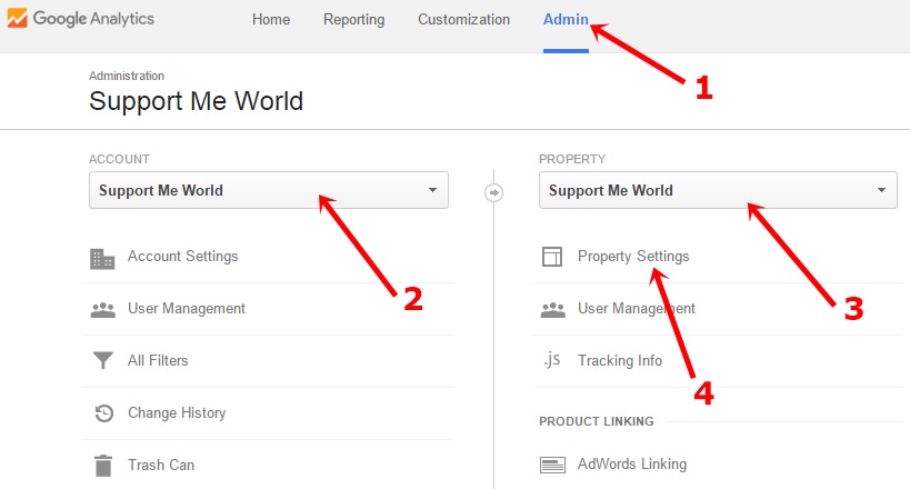 Google analytics account delete settings