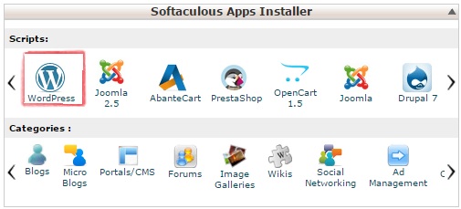 Softaculous apps installer