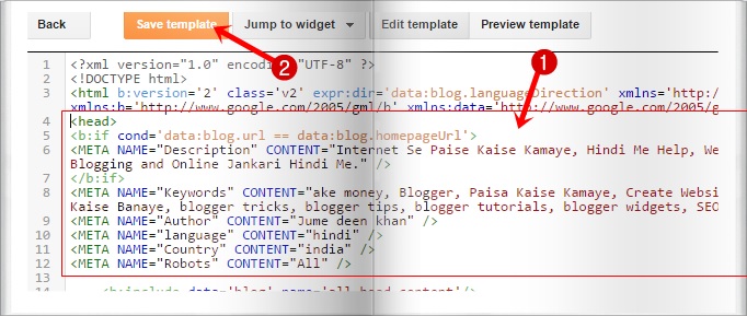 paste meta tags code paste meta tags code