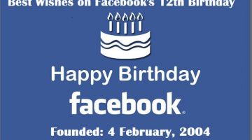 Best Wishes on Facebook's 12th Birth Day