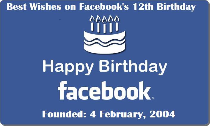 Best Wishes on Facebook's 12th Birth Day To Mark Zuckerberg