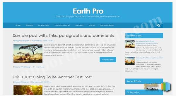 Earth Pro Blogger Template