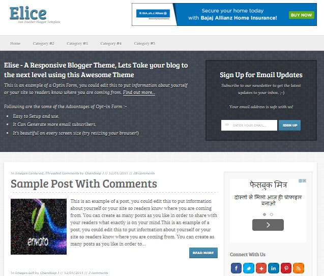 Elice Blogger Template