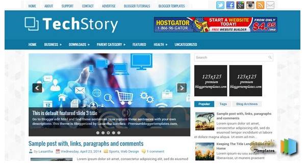 TechStory Blogger Template