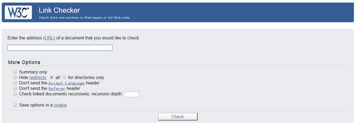 W3C link checker