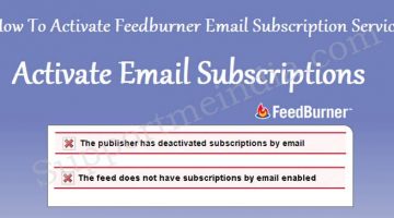 Activate Email Subsription on Feedburner