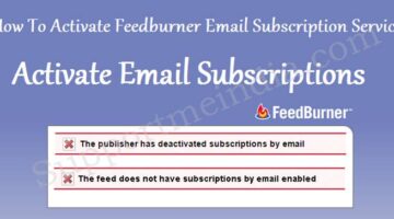 Activate Email Subsription on Feedburner