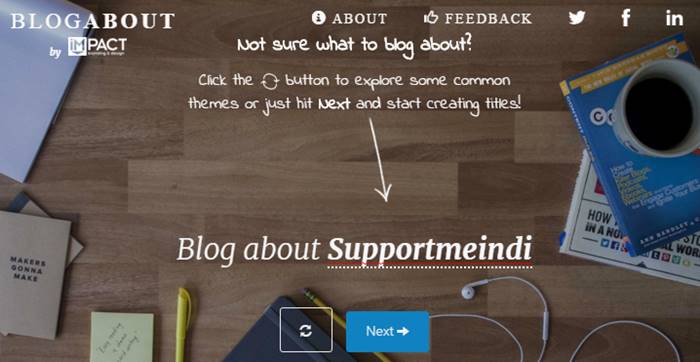 BlogAbout: Blog Title Generator