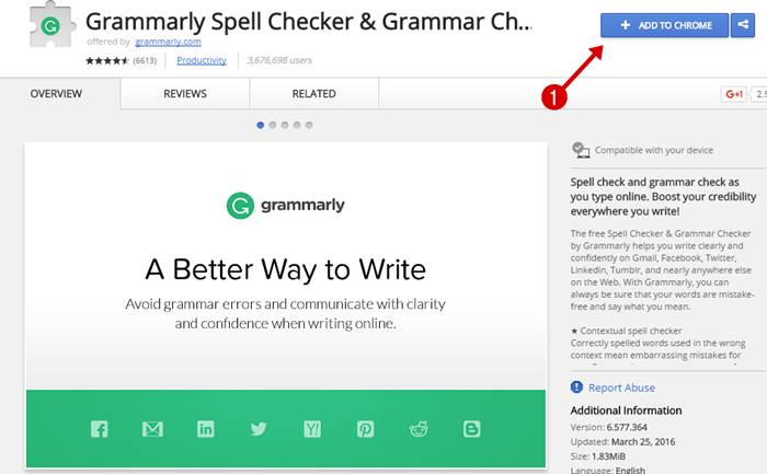 Grammarly Chrome Extension