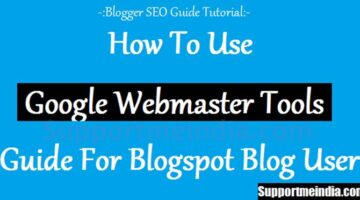 Guide for blogspot user to using webmaster tools