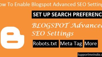 How To Enable Blogspot Advanced SEO Settings