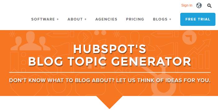 Hubspot's Blog Topic Generator