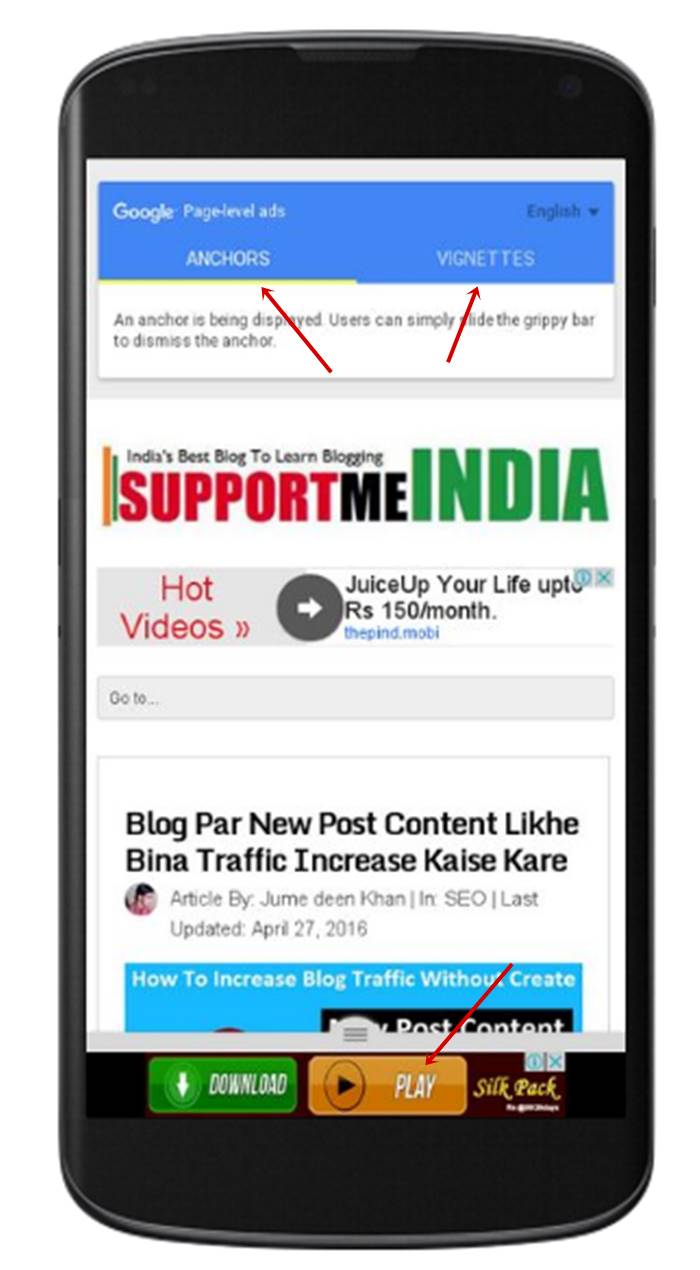 Check Page-level ads to your pages