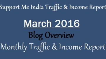 Support Me India Income Report March 2016