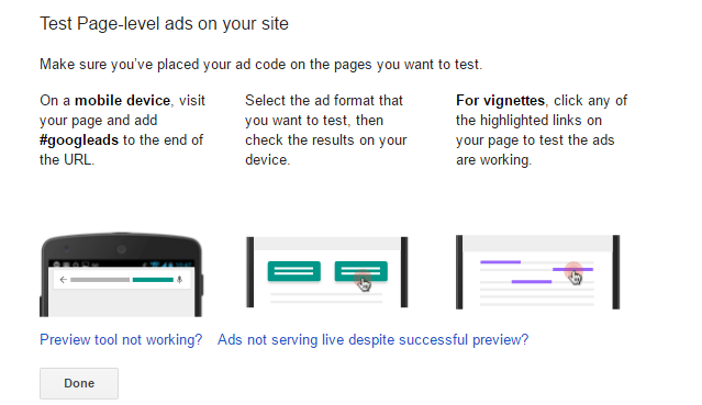 Test Page-level ads on your site