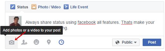Add photos or videos on your post