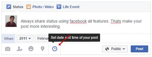 Set date and time of your post