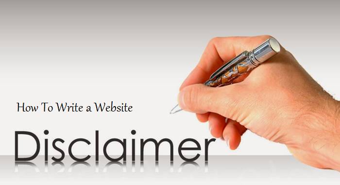 write a disclaimer for your blog