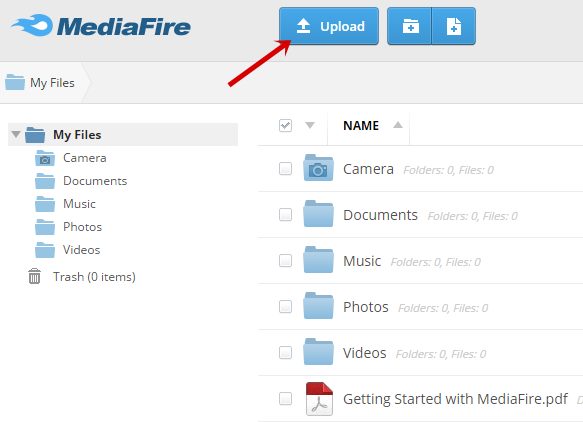 Upload files