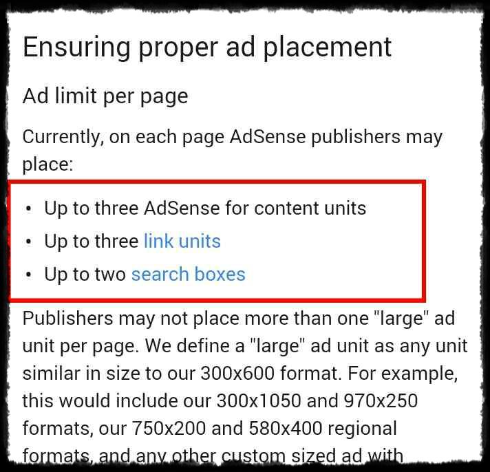 Adsense Old Per Page Ad Unit Limit