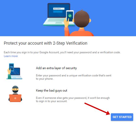 Protect your account with 2-Step Verification