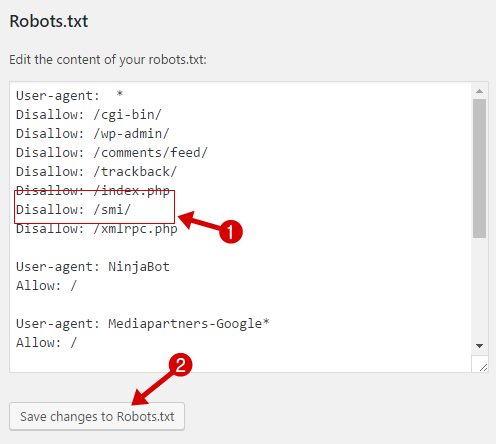 block link cloak by robots.txt